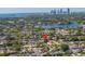 Aerial view of property in a suburban area near Tampa Bay, with beautiful water views at 1101 39Th Ne Ave, St Petersburg, FL 33703