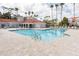 Resort-style swimming pool with ample lounge chairs for relaxing in the sun at 18001 Richmond Place Dr # 1032, Tampa, FL 33647