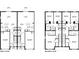 Detailed floor plan showcasing the layout of the first and second floor of the two-unit home at 31236 Midnight Sun Way, Wesley Chapel, FL 33545