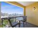 City view from balcony with a table and two chairs at 345 Bayshore Blvd # 1502, Tampa, FL 33606