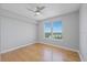 Bright bedroom with hardwood floors and a large window at 345 Bayshore Blvd # 1502, Tampa, FL 33606