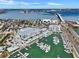 Overhead view of waterfront homes, condos, and marinas along a scenic waterway at 350 Pinellas Bayway S # 2, St Petersburg, FL 33715
