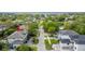 Aerial view of a two-story home backing up to a canal and surrounded by mature trees at 4806 W San Rafael St, Tampa, FL 33629