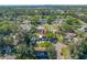 Expansive aerial view of a residential area showcasing lush greenery, well-maintained homes, and a clear skyline on a sunny day at 8205 Overlook Ne Pl, St Petersburg, FL 33702