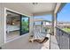 Cozy patio with a hammock, offering a peaceful retreat just outside the bedroom at 19412 Lonesome Pine Dr, Land O Lakes, FL 34638