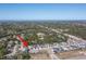 Real estate aerial shot of a neighborhood close to the water at 2516 Leafwing Ct, Palm Harbor, FL 34683