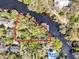 A vacant lot with direct access to the river and an outline of the property's boundaries at 57 Hamilton Heath Dr Dr, Tampa, FL 33604