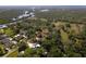 Aerial view of the property surrounded by trees, showing its location at 8136 Honeybee Ln, Tampa, FL 33635
