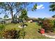 Lush backyard featuring a well-maintained lawn and lush landscaping at 11803 70Th St, Largo, FL 33773