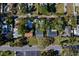 Birds eye view of the neighborhood showcasing tree-lined streets, manicured lawns, community parks, and convenient street parking at 145 38Th Ne Ave, St Petersburg, FL 33704