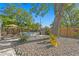 Landscaped backyard with an above ground pool, patio area, and mature tree at 145 38Th Ne Ave, St Petersburg, FL 33704