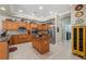 Spacious kitchen features an island, stainless steel appliances, and ample cabinet space at 16340 Marquis Rd, Brooksville, FL 34614