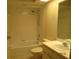 Bathroom with vanity, toilet and tub at 21537 Clubside Loop, Lutz, FL 33549