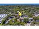 An aerial view showing the home nestled within a tree-lined neighborhood at 2269 Beverly Ln, Clearwater, FL 33764