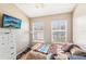 Bedroom featuring two windows, a TV and a bright, neutral color scheme at 3005 Bayshore Pointe Dr, Tampa, FL 33611