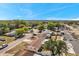 Neighborhood aerial featuring tree-lined streets and well-maintained homes under a clear blue sky at 5213 Skyland Dr, Holiday, FL 34690