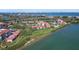 Expansive aerial shot of waterfront condos offering scenic views and tranquil surroundings at 6158 Palma Del Mar S Blvd # 406, St Petersburg, FL 33715