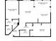 Detailed floor plan showcasing the layout of the home with the room dimensions at 6158 Palma Del Mar S Blvd # 406, St Petersburg, FL 33715