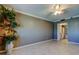 Spacious bedroom with a ceiling fan, neutral walls, and tile flooring at 6265 Sun Blvd # 806, St Petersburg, FL 33715