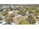 Aerial view of community park, tennis courts, a baseball field, a small lake, and tree-lined streets at 1108 W Charter St, Tampa, FL 33602
