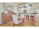 An eat-in kitchen features granite countertops, decorative wood beams, and stainless appliances at 1108 W Charter St, Tampa, FL 33602