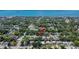 Aerial shot showing the property in relation to the surrounding area and waterfront at 1623 San Mateo Dr, Dunedin, FL 34698