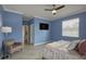 Spacious bedroom with a ceiling fan, neutral furnishings and plenty of natural light at 17541 Timberline Pkwy, Punta Gorda, FL 33982