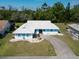 Charming single-story home with a well-manicured lawn, appealing color scheme, and a brick driveway at 1929 New Bedford Dr, Sun City Center, FL 33573