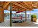Covered boat lift and dock offer convenient access to lake adventures at 20926 Ragan Ln, Land O Lakes, FL 34638