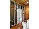 Partial bathroom in the backyard shed. Great for changing after swimming or using the lake at 20926 Ragan Ln, Land O Lakes, FL 34638