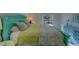 Comfortable bedroom features a plush, king bed and side table, enhanced by a bright, natural light from the window at 2700 Bayshore Blvd # 1E, Dunedin, FL 34698