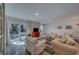 Bright living room with hardwood floors, sliding glass doors, and comfortable seating at 2700 Bayshore Blvd # 1E, Dunedin, FL 34698