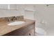 Bathroom showcasing vanity with granite countertop and toilet at 4500 23Rd S Ave, St Petersburg, FL 33711