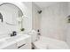 Renovated bathroom featuring modern fixtures, sleek tiles, and contemporary design at 5108 Tangelo Dr, New Port Richey, FL 34652