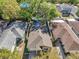 Aerial view of house with backyard and neighboring houses at 8528 Quarter Horse Dr, Riverview, FL 33578