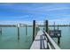 Wooden dock overlooking the inter coastal waterway at 8685 E Bay Dr, Treasure Island, FL 33706