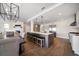 Entertain in this open kitchen with barstool seating at the island, and stainless appliances at 8685 E Bay Dr, Treasure Island, FL 33706