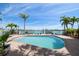 Beautiful pool with a view of the inter coastal waterway at 8685 E Bay Dr, Treasure Island, FL 33706