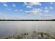 Scenic lake view showcasing water and the community skyline against a backdrop of blue skies at 9118 Lake Chase Island Way # 9118, Tampa, FL 33626