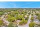 Expansive aerial shot of the property highlighting its location in a well-established residential community at 13102 Wagner Dr, Hudson, FL 34667