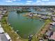 Waterfront homes line a canal with private docks, providing direct water access and serene views at 1804 Bunker Hill Dr, Sun City Center, FL 33573