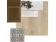 Selection of stylish interior materials showcasing the design, including flooring, tiling and cabinetry at 2801 Marrakesh Ln, Sarasota, FL 34234