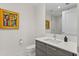 Modern bathroom with a sleek vanity, frameless glass shower, and contemporary fixtures at 301 1St S St # 3207, St Petersburg, FL 33701