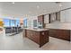 Open-concept kitchen featuring a large center island, modern appliances, and stylish cabinetry at 301 1St S St # 3207, St Petersburg, FL 33701