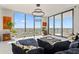 Bright living room featuring floor-to-ceiling windows with stunning city and water views at 301 1St S St # 3207, St Petersburg, FL 33701