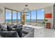 Contemporary living room featuring amazing views, modern lighting, and comfortable seating at 301 1St S St # 3207, St Petersburg, FL 33701
