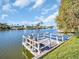 This waterfront home has a personal dock on the canal, perfect for boating enthusiasts at 3814 Sunray Dr, Holiday, FL 34691