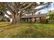 Close up view of a brick home with a green lawn and a large mature tree in the front at 3960 13Th Ne Way, St Petersburg, FL 33703