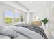 Serene bedroom features large windows, tray ceiling, and neutral decor creating a peaceful retreat at 6605 N Nebraska Ave # 28, Tampa, FL 33604