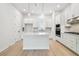 Bright white kitchen with modern appliances, an island, and sleek cabinetry at 6605 N Nebraska Ave # 28, Tampa, FL 33604